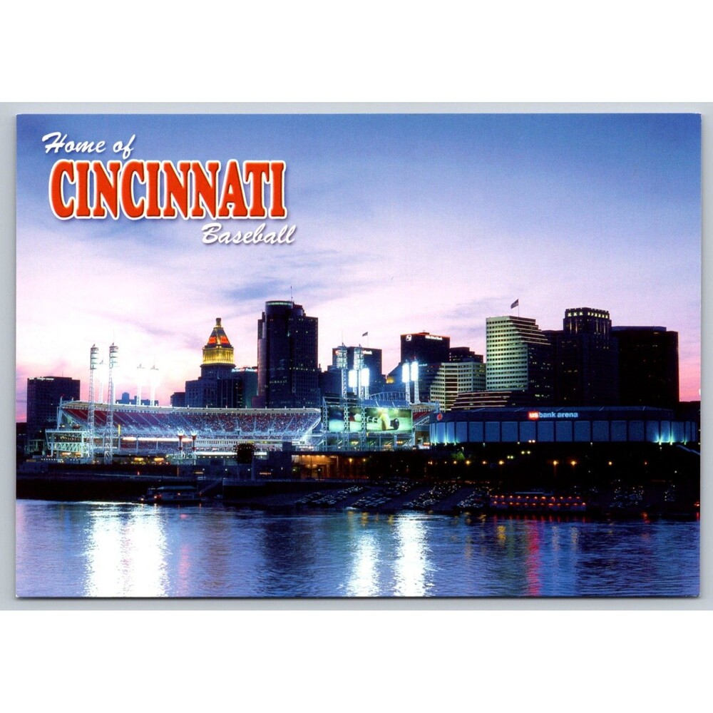 Cincinnati Baseball Skyline Postcard Home of Cincinnati Reds 2003 Stadium Ohio